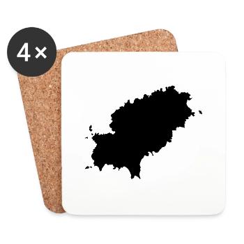 ibiza island map - Untersetzer (4er-Set) - Weiß - Vorne