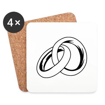 eheringe_001 - Untersetzer (4er-Set) - Weiß - Vorne