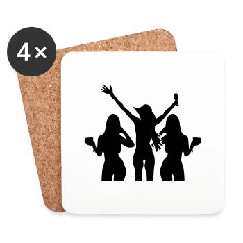girls party - Untersetzer (4er-Set) - Weiß - Vorne