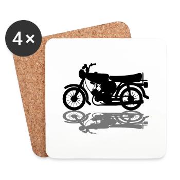 Fahrzeug - Simson - Untersetzer (4er-Set) - Weiß - Vorne