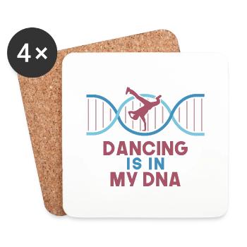 DANCING IS IN MY DNA - Coasters (set of 4) - white - Front