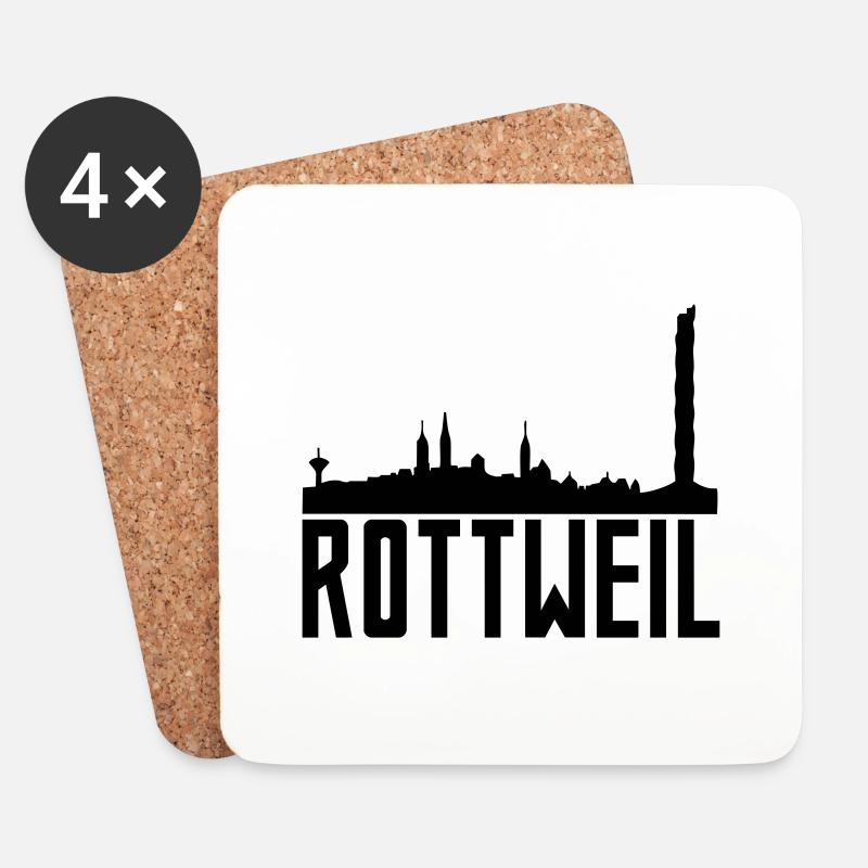 rottweil - Untersetzer (4er-Set) - Weiß