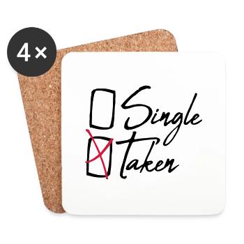 Décerné single pris - Dessous de verre (lot de 4) - blanc - Devant
