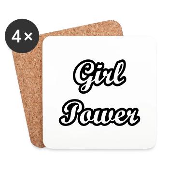 Girl Power - Coasters (set of 4) - white - Front