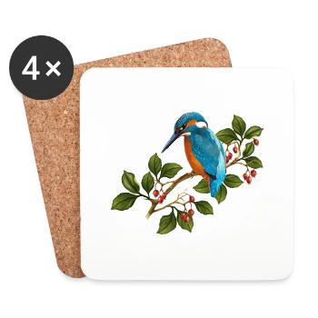 Colorful bird - Coasters (set of 4) - white - Front