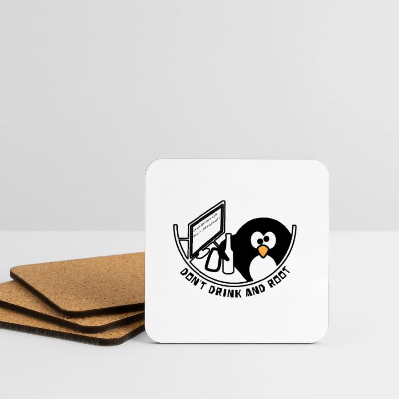 Linux Tux / dev / null Dessous de verre (lot de 4)