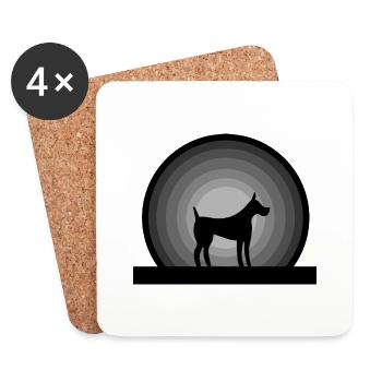 Dog dog - Coasters (set of 4) - white - Front