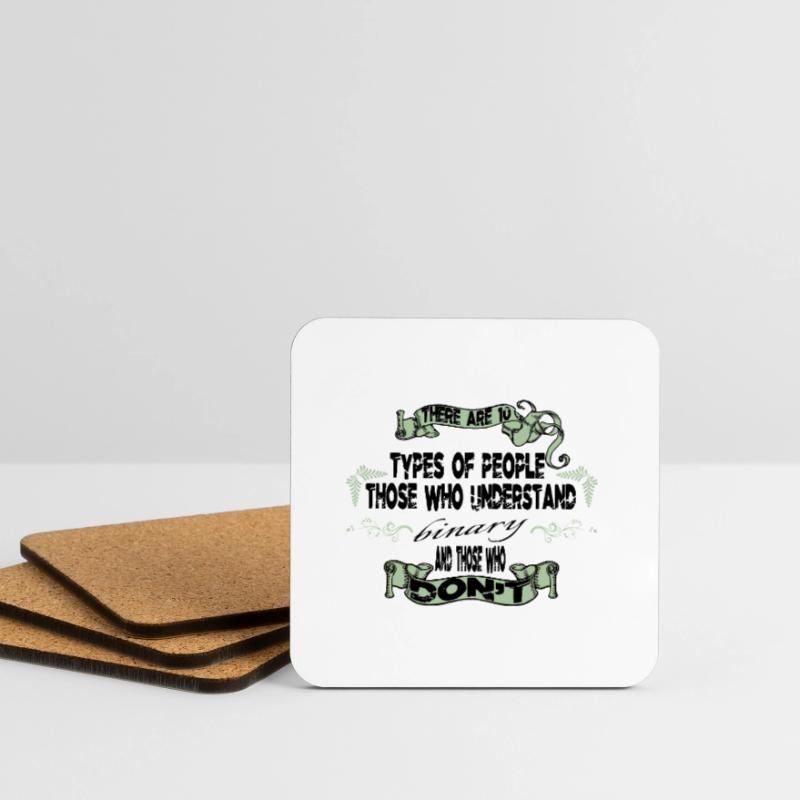 happy superhero programer coding pc moman Coasters (set of 4)