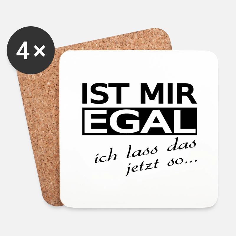 Spruch - Untersetzer (4er-Set) - Weiß