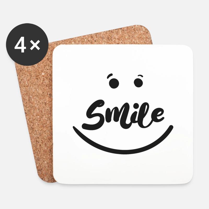 Smile - Untersetzer (4er-Set) - Weiß