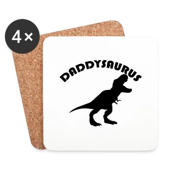 Dinosaurier Dino Dinosaur - Untersetzer (4er-Set) - Weiß - Vorne