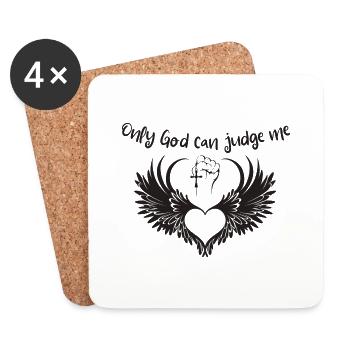 Good can judge me - Coasters (set of 4) - white - Front
