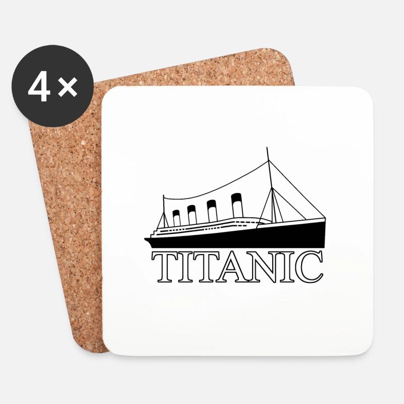 Titanisch - Untersetzer (4er-Set) - Weiß