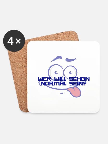 Wer Will Schon Normal Sein - Untersetzer (4er-Set) - Weiß