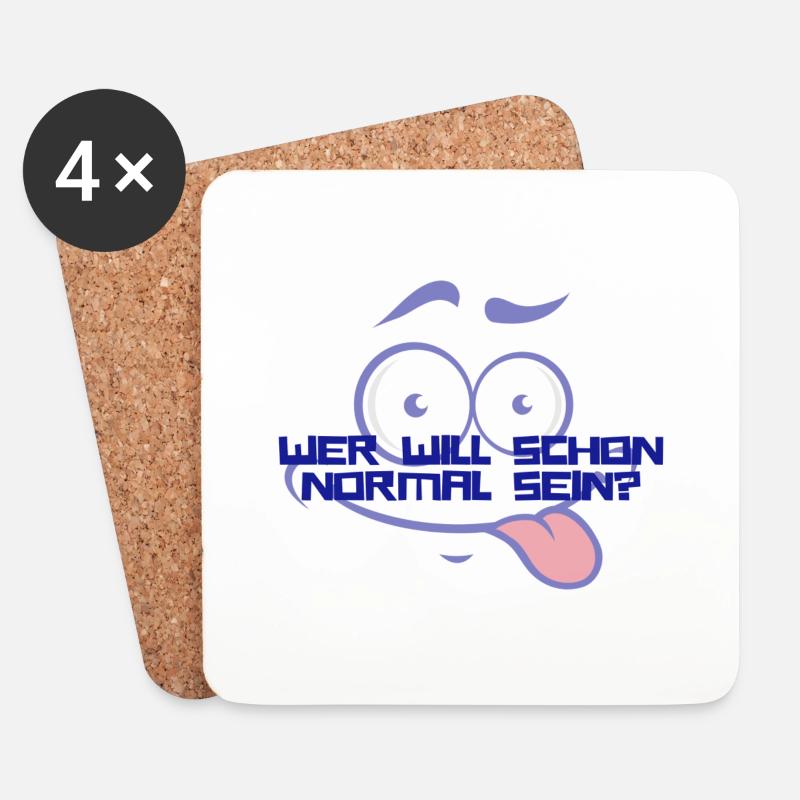 Wer Will Schon Normal Sein - Untersetzer (4er-Set) - Weiß