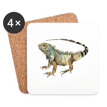 iguana - Coasters (set of 4) - white - Front