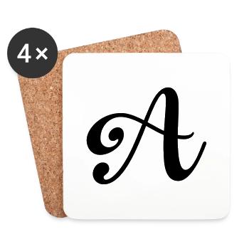 buchstabe a - Untersetzer (4er-Set) - Weiß - Vorne