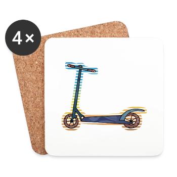 Scooter - Untersetzer (4er-Set) - Weiß - Vorne