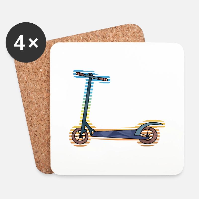 Scooter - Untersetzer (4er-Set) - Weiß