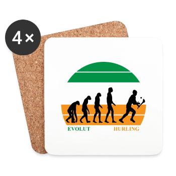 The Evolution of Hurling - Untersetzer (4er-Set) - Weiß - Vorne