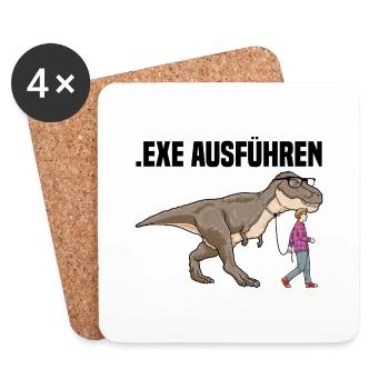 Informatiker Programmierer Sprüche - Untersetzer (4er-Set) - Weiß - Vorne