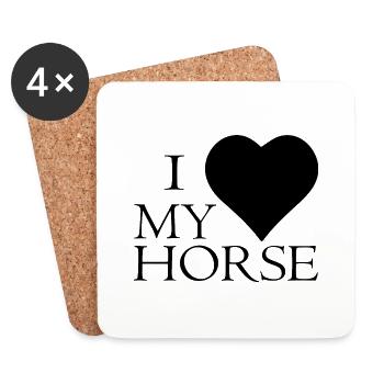 Pferd Horse - Coasters (set of 4) - white - Front