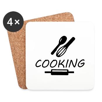 Cuisiner Cuisiner - Dessous de verre (lot de 4) - blanc - Devant