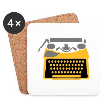 machine write - Coasters (set of 4) - white - Front