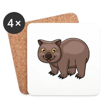Wombat - Coasters (set of 4) - white - Front