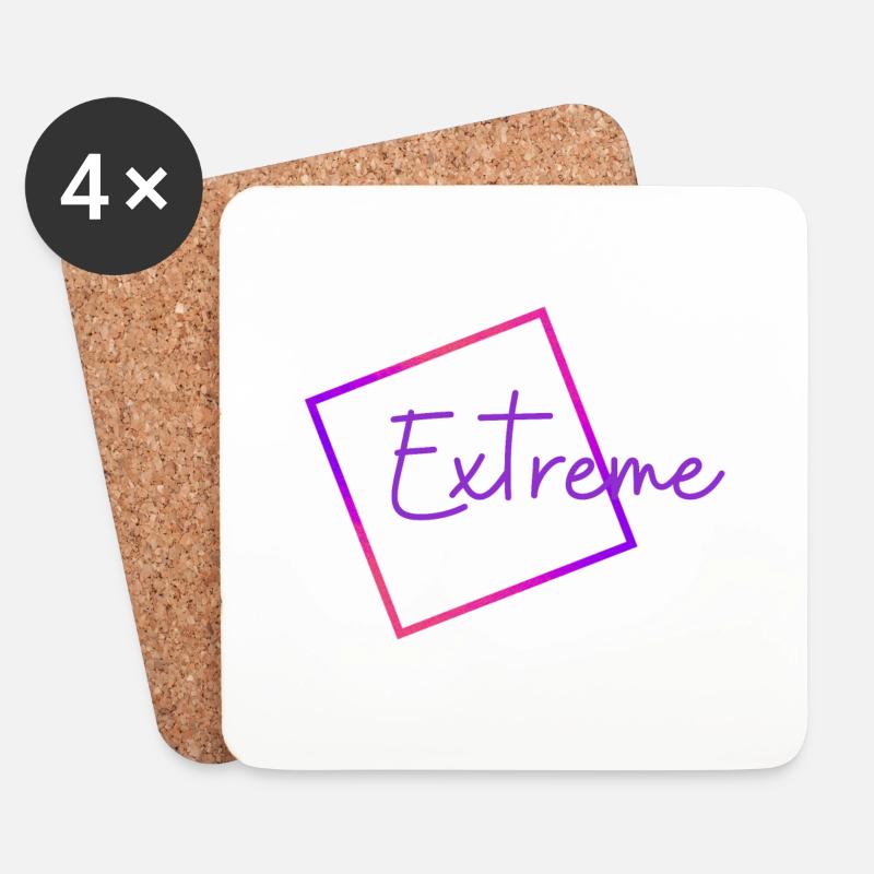 Extrem - Untersetzer (4er-Set) - Weiß