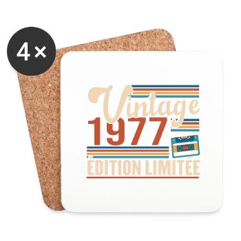Vintage 1977 Edition Limitée - Dessous de verre (lot de 4) - blanc - Devant