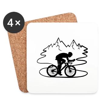 Excursion Bike Rider - Coasters (set of 4) - white - Front