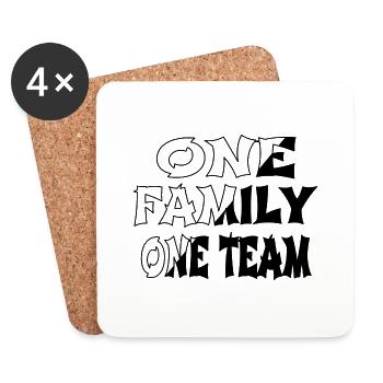 bday famille cadeau idée cadeau d’anniversaire amusant - Dessous de verre (lot de 4) - blanc - Devant