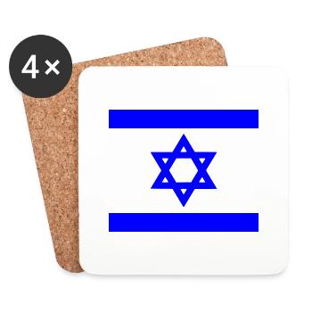 Israël - Dessous de verre (lot de 4) - blanc - Devant