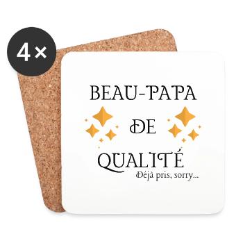 Beau-papa - Dessous de verre (lot de 4) - blanc - Devant