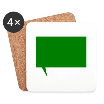 Text message template to design yourself - Coasters (set of 4) - white - Front