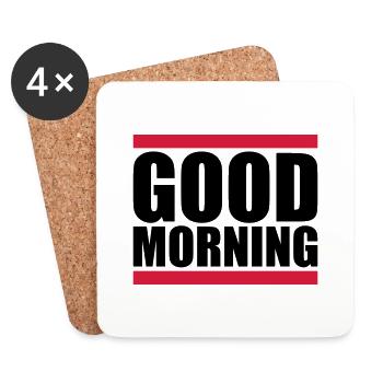 Good Morning Bar - Coasters (set of 4) - white - Front