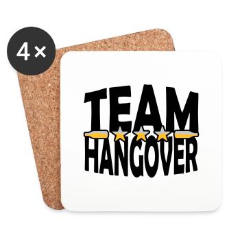Beer bottles Team Hangover - Coasters (set of 4) - white - Front