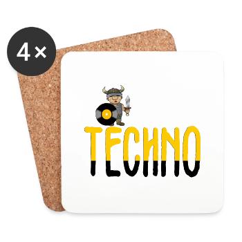 techno viking - Coasters (set of 4) - white - Front