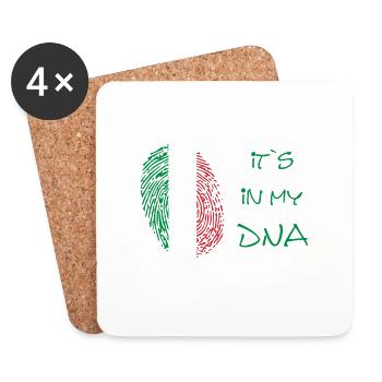 its in my DNA Italien - Untersetzer (4er-Set) - Weiß - Vorne