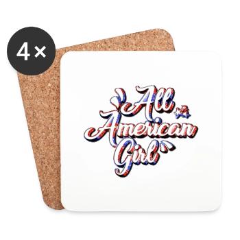 All American Girl - Coasters (set of 4) - white - Front