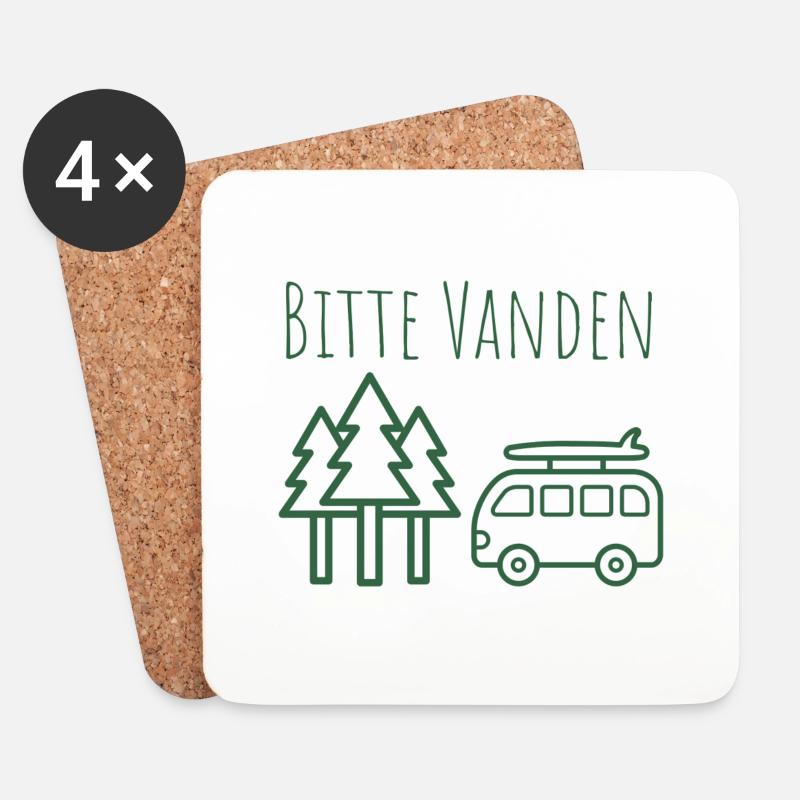 Bitte VANDEN am Wald - Untersetzer (4er-Set) - Weiß