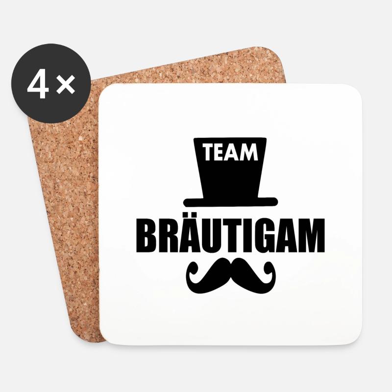 Team bräutigam - Untersetzer (4er-Set) - Weiß