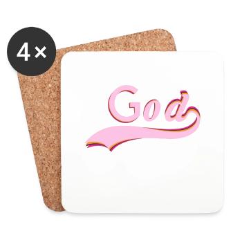 God will prevail - Coasters (set of 4) - white - Front