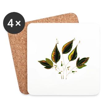 Liste - Dessous de verre (lot de 4) - blanc - Devant