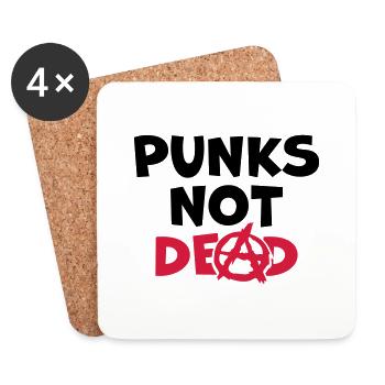 Zitat punks not dead - Untersetzer (4er-Set) - Weiß - Vorne