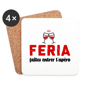 Feria humour faites entrer l'apéro - Dessous de verre (lot de 4) - blanc - Devant