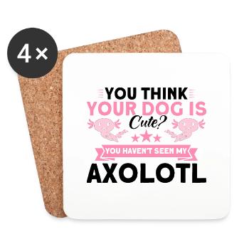 Axolotl Axolotl Propriétaire Axolotl Amphibian Gift - Dessous de verre (lot de 4) - blanc - Devant