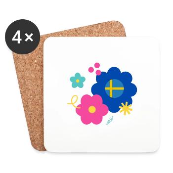 Blommor - Untersetzer (4er-Set) - Weiß - Vorne