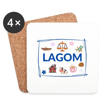 Lagom - Untersetzer (4er-Set) - Weiß - Vorne